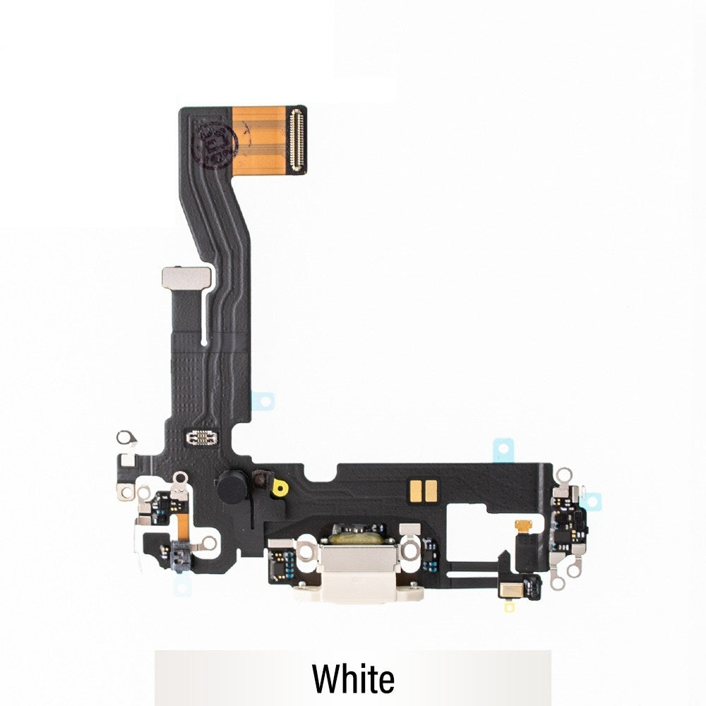 Red Charging Port for iPhone 12 / 12 Pro-White Red Charging Port for iPhone 12 / 12 Pro-White